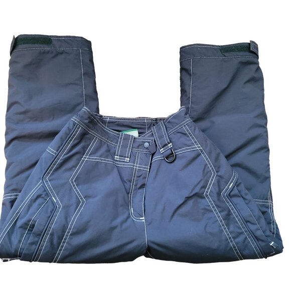 L.L. Bean Kids' Snow Pants Size 12 Waterproof Nylon Insulated Navy Blue JJ3579 - Picture 1 of 9